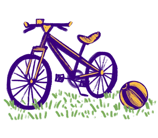 Bicicleta y pelota